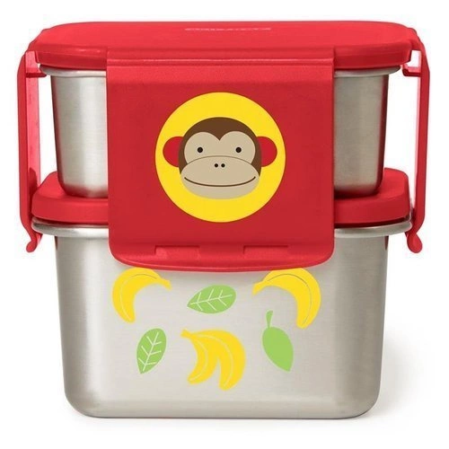 Skip Hop - Stalowe pudełko śniadaniowe Małpa